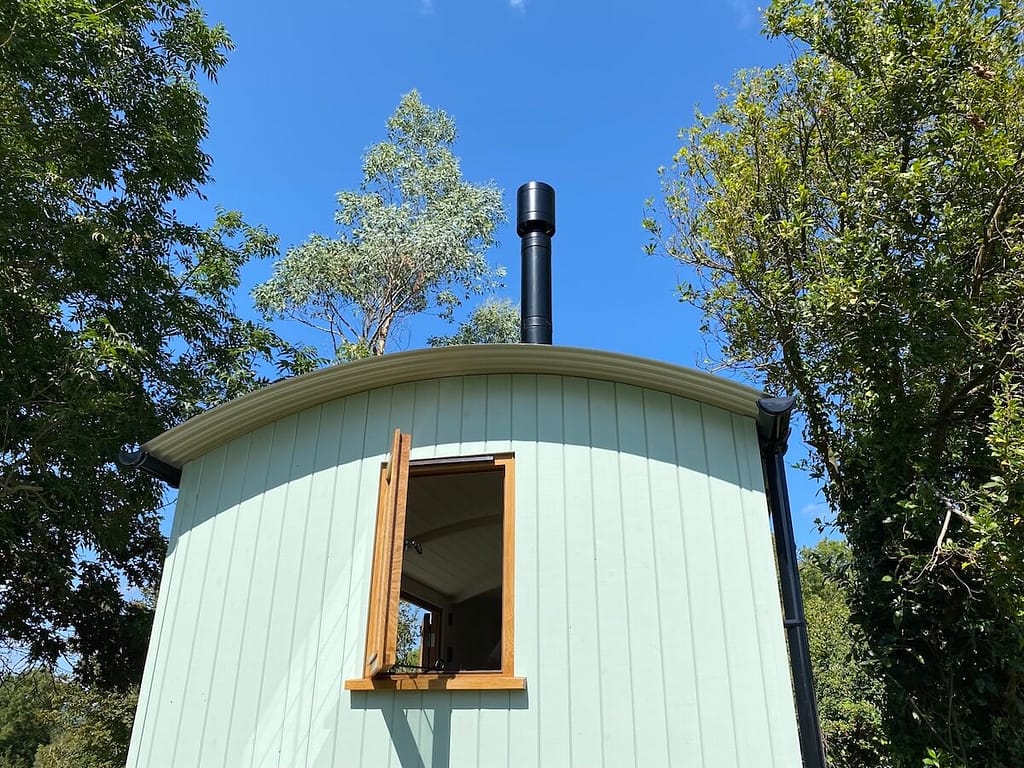 Salamander Stoves Finished Stove Installation in a Shepherds Hut